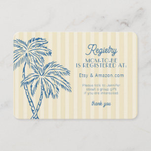 Carte D'accompagnement Palm Springs jaune Registre de plage Pastel Insére