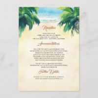 Palm Tree and Seaside Mariage Détails