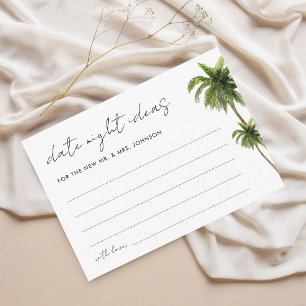 Carte D'accompagnement Palm Tree Tropical Date Nuit Idées Fête des mariée