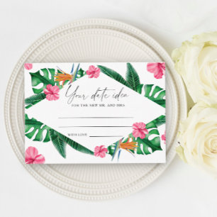 Carte D'accompagnement Palmier tropicaux - Idées pour une soirée en amour