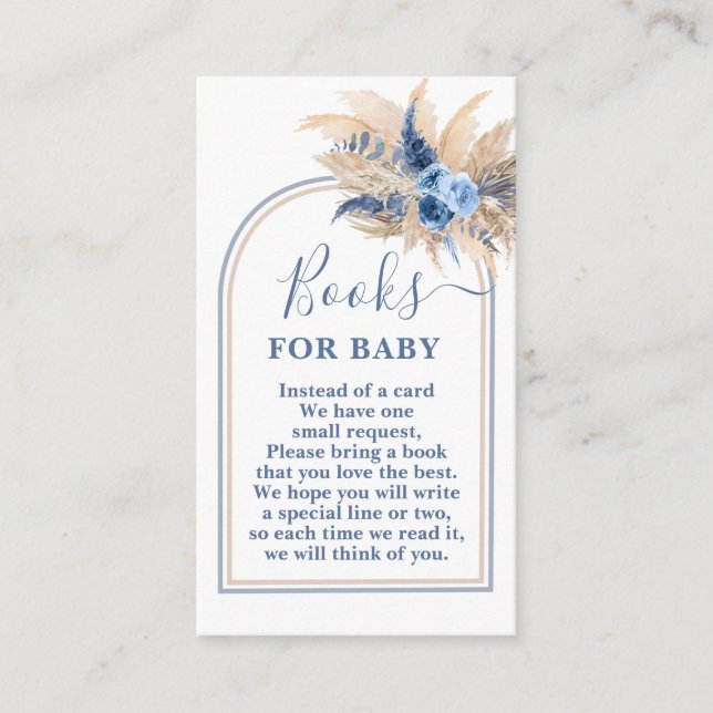 Carte D'accompagnement Pampas Grass Books for Baby Card (Devant)