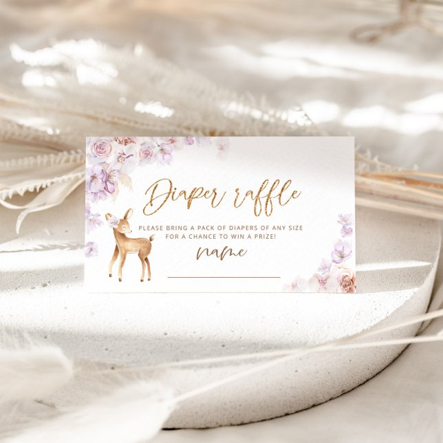 Carte D'accompagnement Pampas grass Oh cerf diaper billet de tombola (Créateur téléchargé)