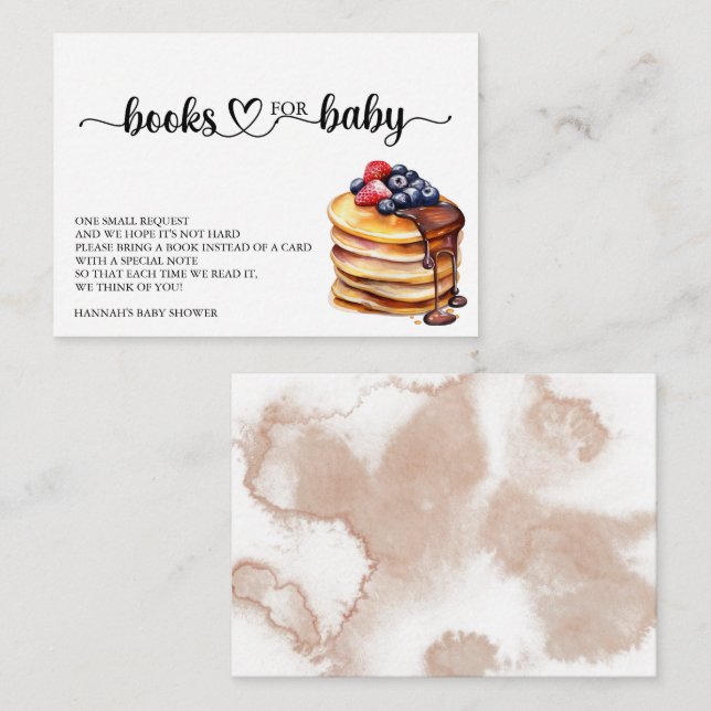 Carte D'accompagnement Pancake | Livres pour bébé (Devant / Derrière)