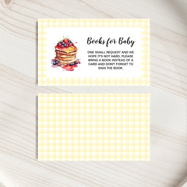 Carte D'accompagnement Pancakes En vichy Livres Plaid pour bébé (Créateur téléchargé)