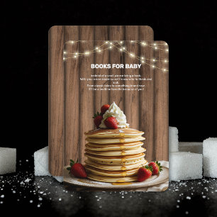 Carte D'accompagnement Pancakes rustiques Baby shower bébé et brunch