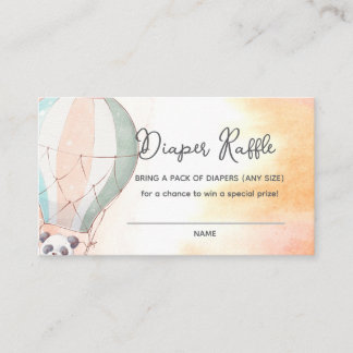 Carte D'accompagnement Panda Adventure Awaits Diaper Raffle