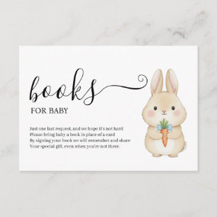 CARTE D'ACCOMPAGNEMENT PANIER DE LÉGUMES RABBIT LIVRE POUR BÉBÉ