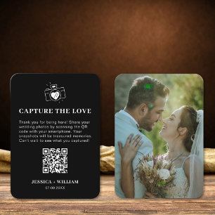 Carte D'accompagnement Panneau de code QR Capturez l'amour minimal