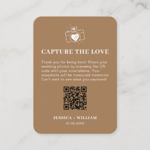 Carte D'accompagnement Panneau de code QR Minimal Capture the Love
