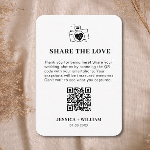 Carte D'accompagnement Panneau de code QR Minimal Share the Love