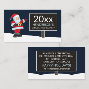 Carte D'accompagnement Panneau de fête père Noël, billet de fête de Noël