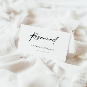 Carte D'accompagnement Panneau Réservé, Panneau Réservé Minimaliste