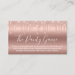 Carte D'accompagnement Panty Jeu Rose Gold Parties scintillant Bacheloret