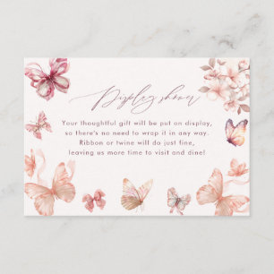 Carte D'accompagnement Papillon Coquette   Papillons Affichage Douche