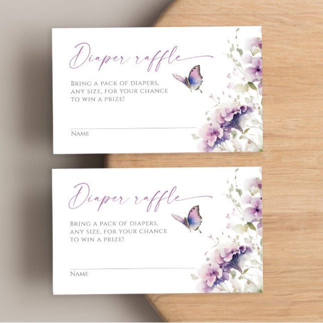 Carte D'accompagnement Papillon de printemps de lavande violette de rapac (Créateur téléchargé)