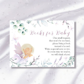 Carte D'accompagnement Papillon et Baby shower Fleur de fille Demande de 