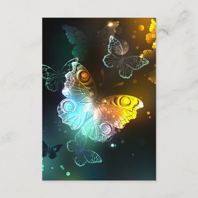 Carte D'accompagnement Papillon lumineux et papillons de nuit (Devant)