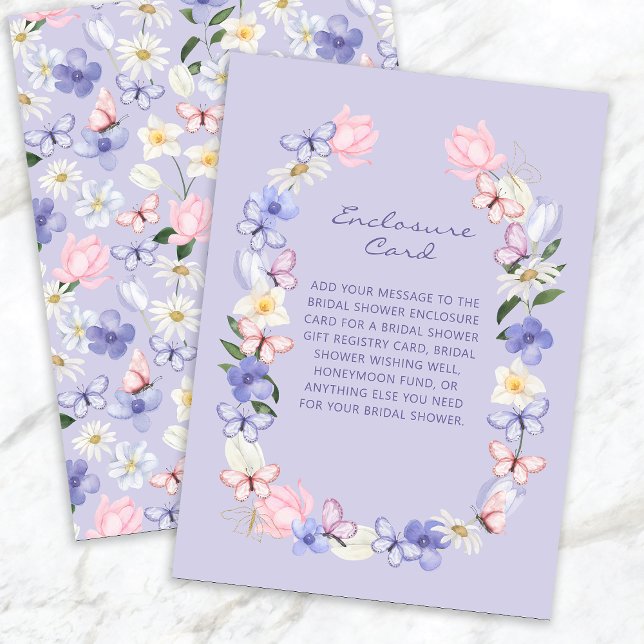 Carte D'accompagnement Papillon pourpre (Purple Butterfly Enclosure Card
)