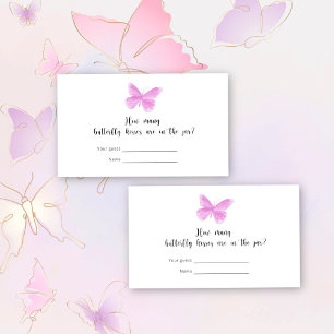 Carte D'accompagnement Papillons - Combien de papillons embrassent
