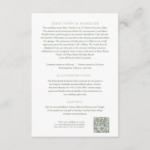 Carte D'accompagnement Papillons en fleurs vertes Sage détails du mariage