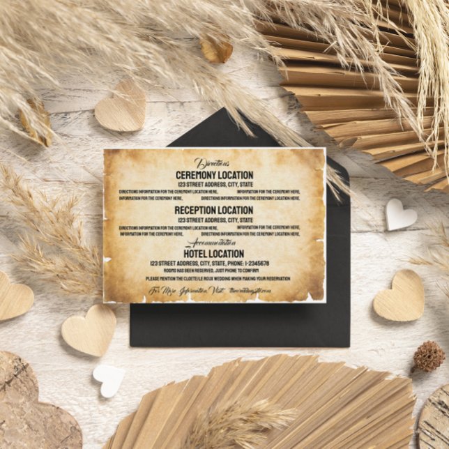 Carte D'accompagnement Parchemin vintage Rustique (Créateur téléchargé)