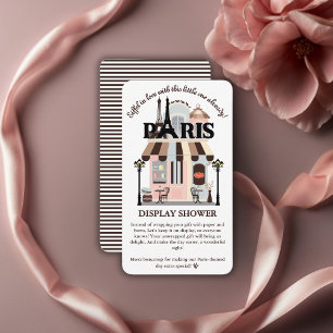 Carte D'accompagnement Paris Eiffel en amour Fête Prénatale Café Français