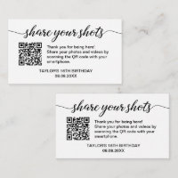 Partagez vos photos QR Code Anniversaire petite fê