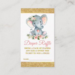 Carte D'accompagnement Parties scintillant Baby shower rose de la couche 