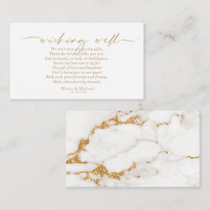 Carte D'accompagnement Parties scintillant en marbre moderne Wishing well