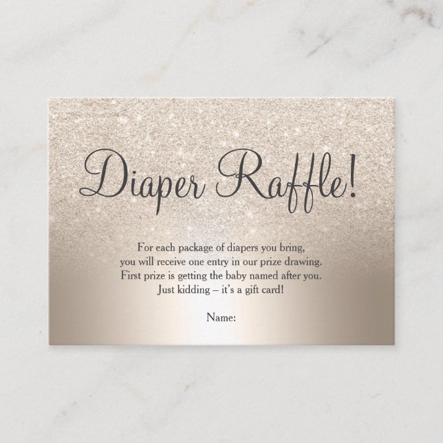Carte D'accompagnement parties scintillant en or chic ombre raffinage de  (Devant)