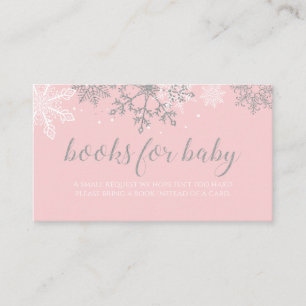 Carte D'accompagnement Parties scintillant rose et argent Snowflake Books