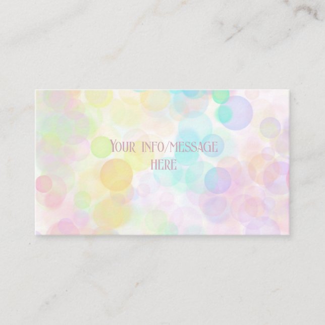 Carte D'accompagnement Pastel arc-en-ciel aquarelle licorne anniversaire  (Devant)