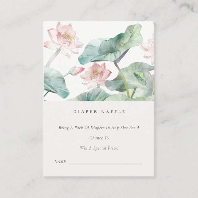 Carte D'accompagnement Pastel Blush Nénuphar Baby shower au  au fromage (Devant)