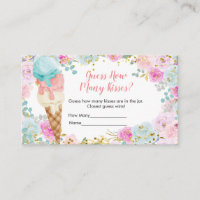 Pastel Crème glacée Floral Combien de baisers