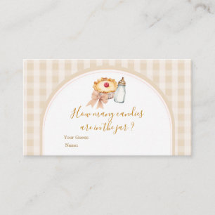 Carte D'accompagnement Pastel Cutie Pie En vichy Chute Combien De Candies