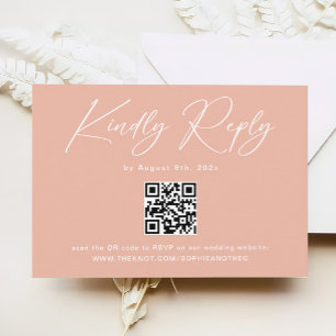 Carte D'accompagnement Pastel Peach Sunset Wedding RSVP