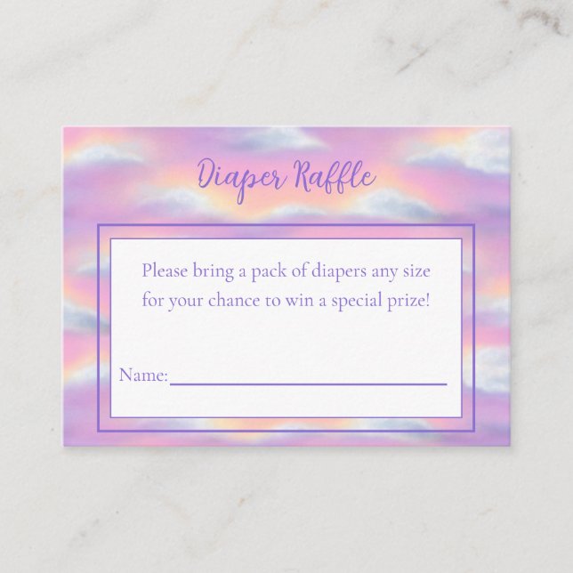Carte D'accompagnement Pastel Rainbow Sky Baby shower (Devant)