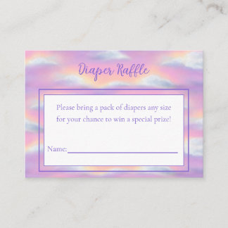Carte D'accompagnement Pastel Rainbow Sky Baby shower