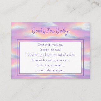 Carte D'accompagnement Pastel Rainbow Sky Baby shower