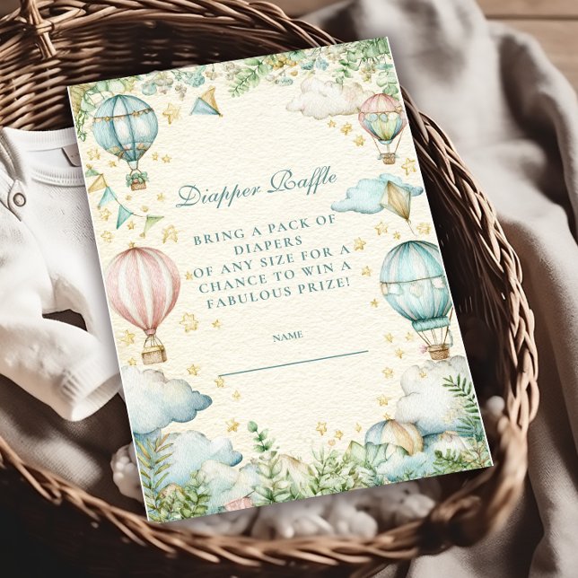 Carte D'accompagnement Pastel Sky Adventure Diapper Raffer (Créateur téléchargé)