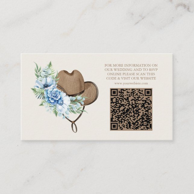Carte D'accompagnement Pays de l'Ouest Bohême Mariage Floral (Devant)