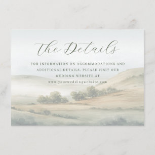 Carte D'accompagnement Paysage aquarelle calme et assourdi