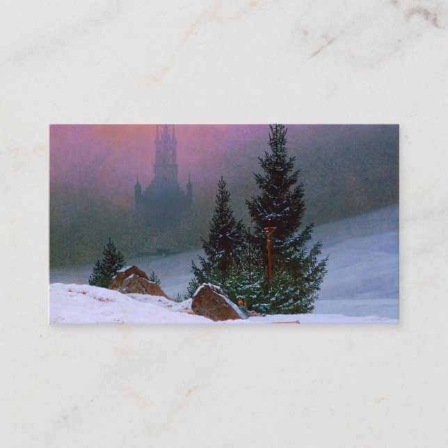 Carte D'accompagnement Paysage d'hiver Caspar David Friedrich (Devant)