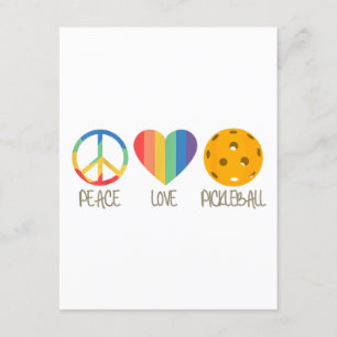 Carte D'accompagnement Peace Love Pickleball
