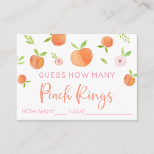 Carte D'accompagnement Peach Floral Devinez Combien De Jeu