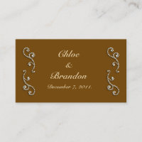 Pearl Icing sur Mocha Mariage Website Card