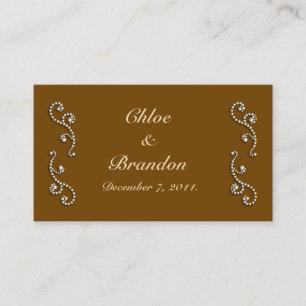 Carte D'accompagnement Pearl Icing sur Mocha Mariage Website Card