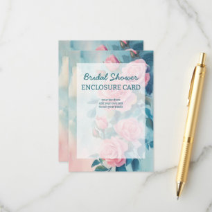 Carte D'accompagnement Peinture de roses roses Baby shower personnalisé p