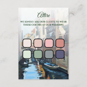 Carte D'accompagnement Peintures de Venise, Italie Mariage