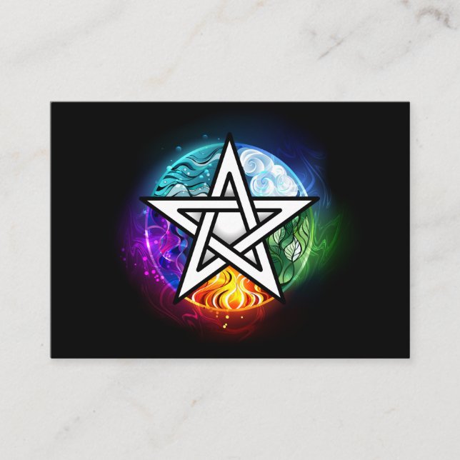 Carte D'accompagnement pentagramme du Wiccan (Devant)